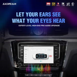 7” Android 13 sound quality upgrade navigation DTS pure digital DSP amplifier for Volkswagen SEAT Skoda integrated wireless Carplay and Android Auto