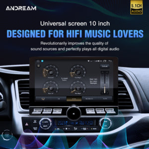 10-Inch Universal Android With Optical Fiber Coaxial Sound Quality Host With Buttons New Ultra-Clear Screen