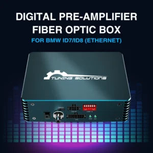 Fibre optic amplifier adaptor Audio upgrade interface Ethernet MOST25 for BMW car stereo sound tuning