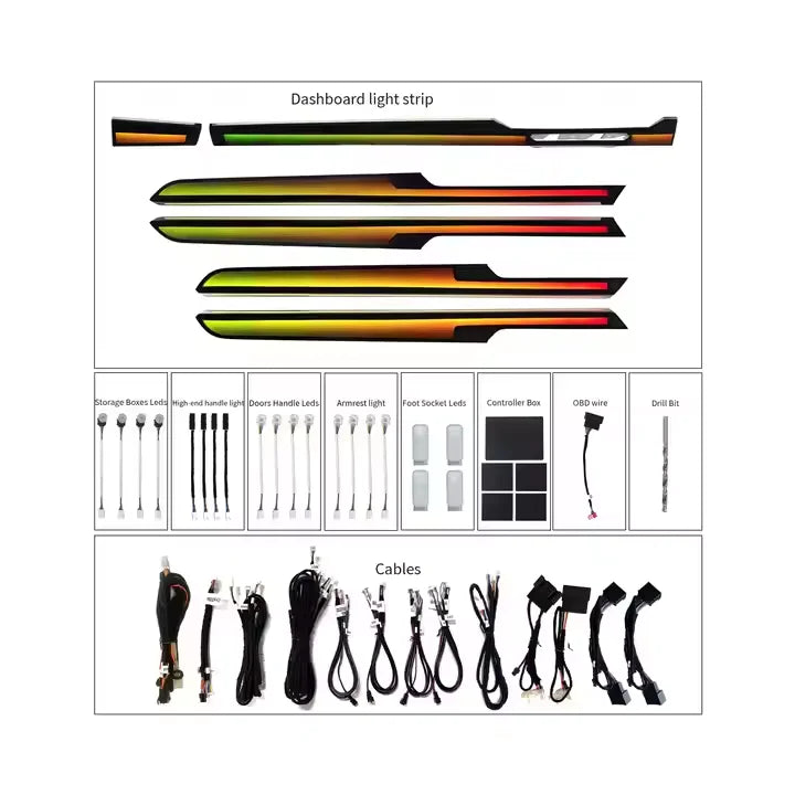 Car Ambient Light Decoration Symphony Light Full Kit Suitable for Volkswagen VW Passat B8 2017-2023 European Version