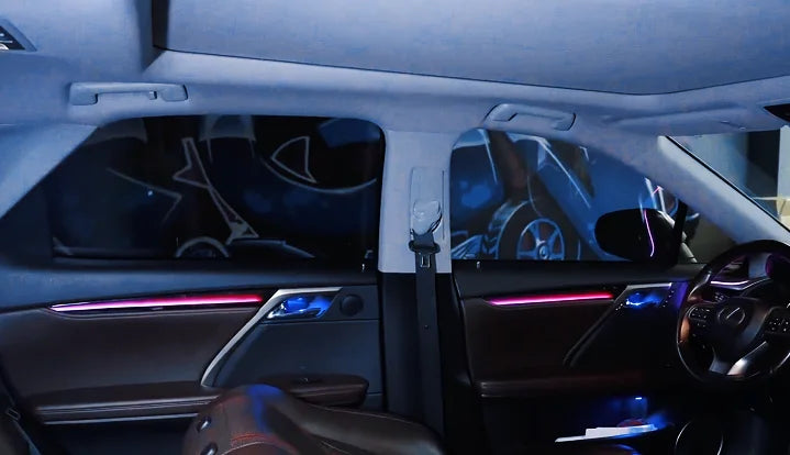 Original 1:1 Mold Ambient Lighting Suitable for Lexus RX 15 -22 Dynamic Flow Light 21 LED Lamps Auto Flashing Interior Lighting