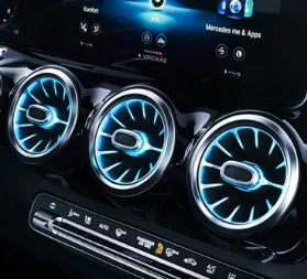 Upgrade Car Ambient Light 64 Colors Atmosphere Lamp Air Vent Rotating Speaker CoverSuitable for Mercedes Benz GLA W247 2020-2025