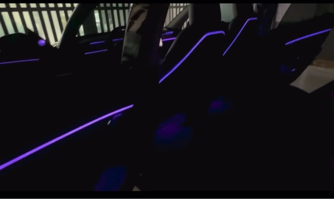 Car Symphony Ambient Light RHD LED Strip Lamp Right Hand Driver Laser Carving Style Suitable for Tesla Model 3 Model Y 2021-2022