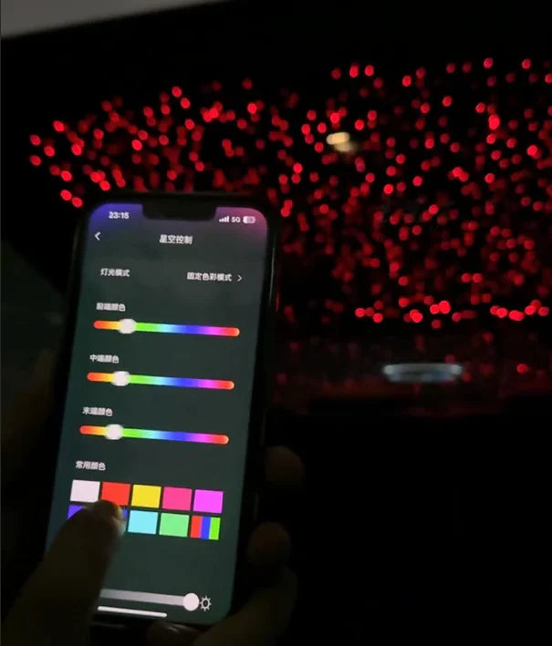 0.5mm Dynamic Symphony Colorful Starlight Headliner Meteor Sunroof Starry Sky Car Original Screen Control for Mercedes-Benz G63