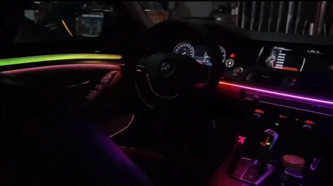 New RHD  Car Interior Ambient Light Colorful  Led  for Right Steering Wheel Galaxy Panel  for BMW 5 Series F10 F11 F18 2012-2017