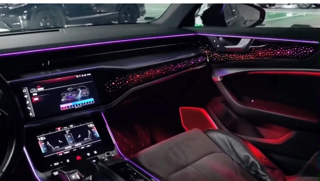 New Car Ambient Light Colorful Starry Sky Style Panel Europe Version Led Kit Suitable for Audi A6 C8 RS6 2019-2025 S6 2019-2024