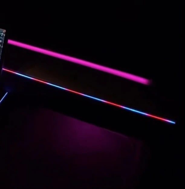 Car Symphony Ambient Light RHD LED Strip Lamp Right Hand Driver Laser Carving Style Suitable for Tesla Model 3 Model Y 2021-2022