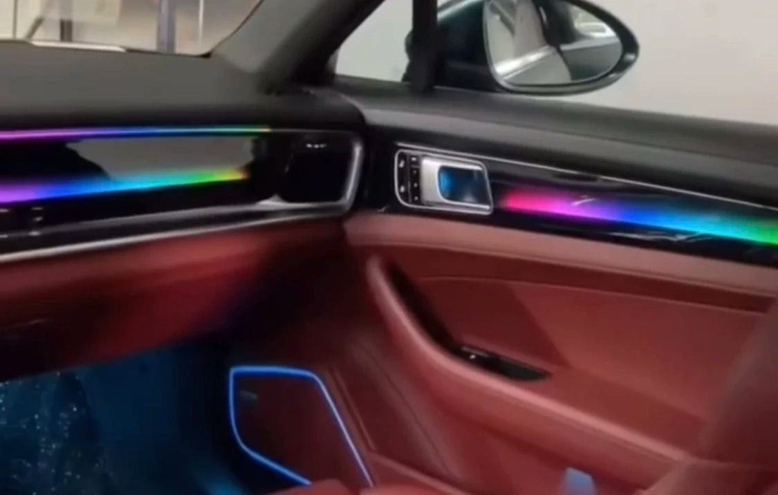 New Car Ambient Symphony Light Atmosphere LED Dynamic and Shadow Style Trim Panel Lamp Suitable for Porsche Panamera 2017-2023