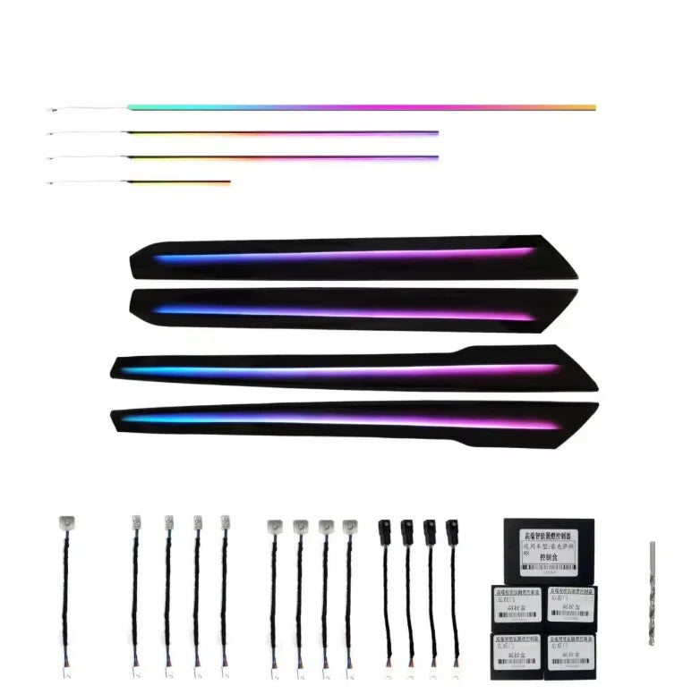 Original 1:1 Mold Ambient Lighting Suitable for Lexus RX 15 -22 Dynamic Flow Light 21 LED Lamps Auto Flashing Interior Lighting