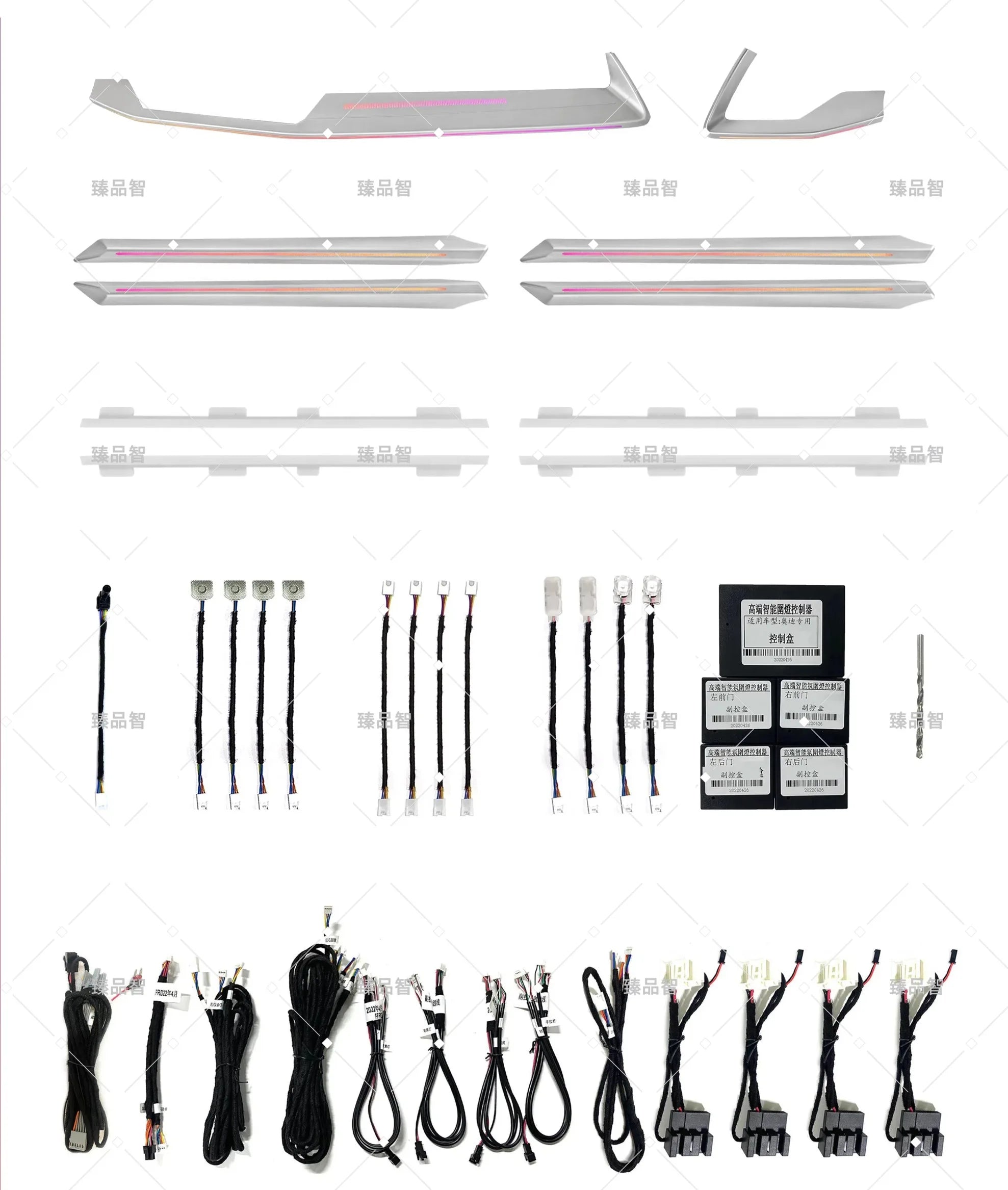 Factory Price Car Ambient Light Symphony Interior Light Automotive  LED Decorative Lights Accessories for Audi A3 2021-2024