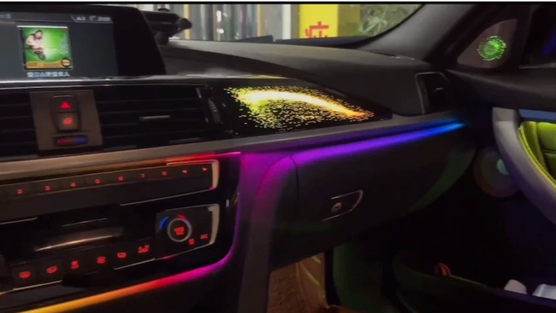 Car Ambient LED Symphony Speaker Cover Door Armrest Light Suitable for BMW 3 Series  F30 F34  F35 4 Series F32 F33 F36 2014-2019
