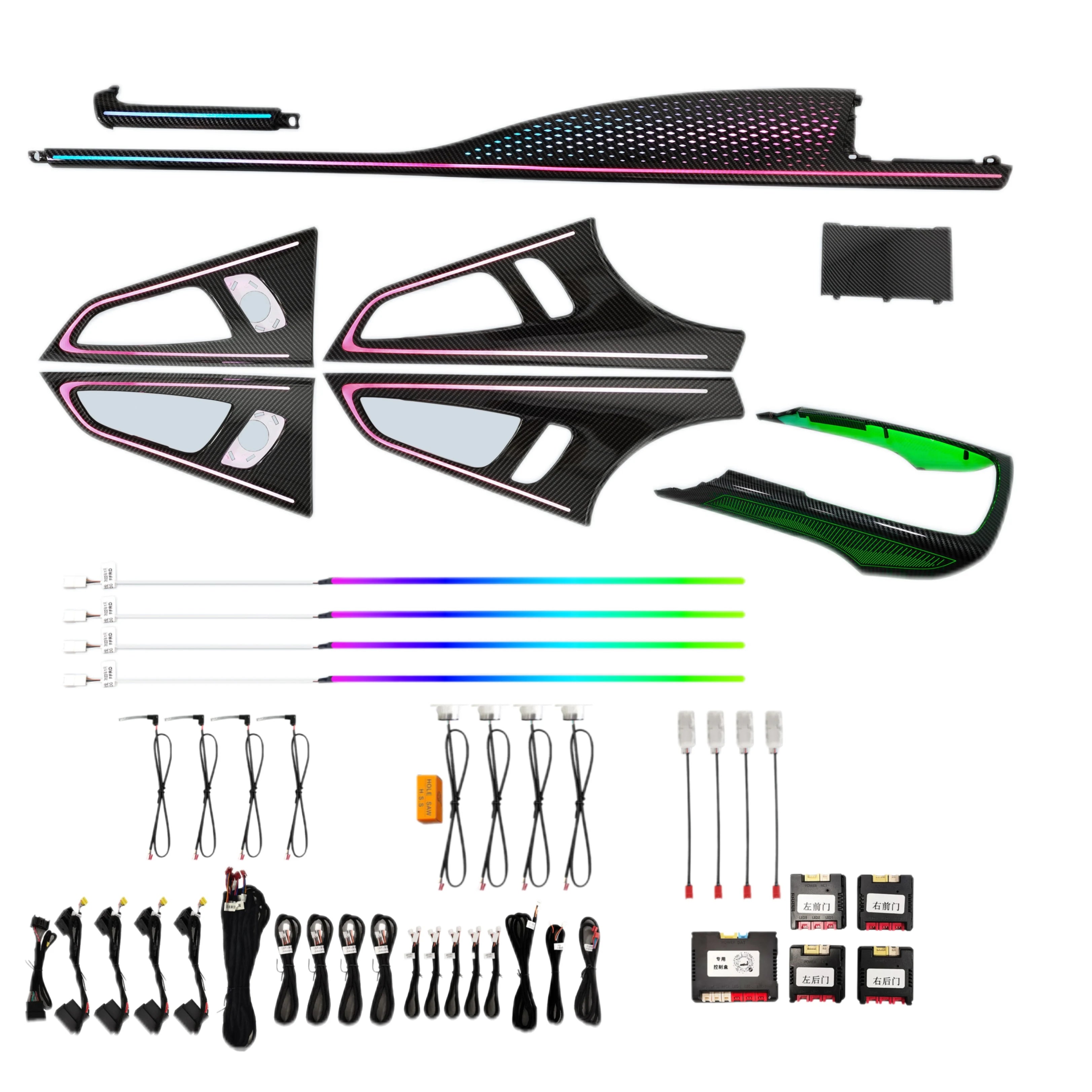 Upgrade Car LED Colorful  Atmosphere Lamp Interior Symphony Decoration Panel Kit Suitable for Audi A7 C7 Ambient Light 2011-2018