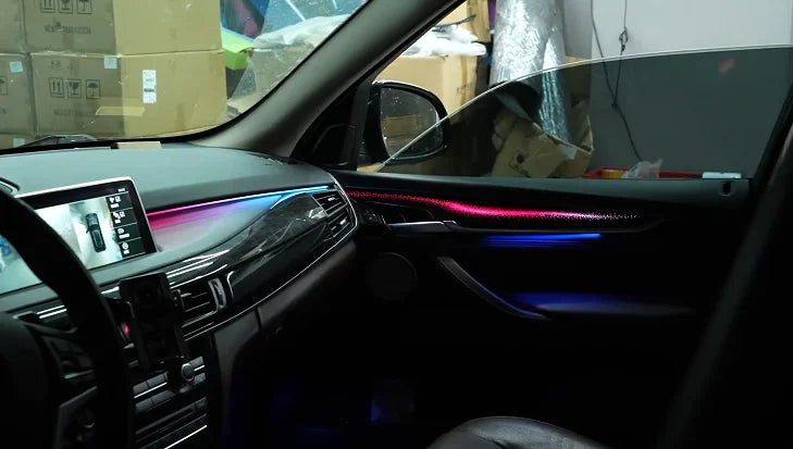 High Quality Car Decorative Light Screen Control Suitable for BMW 14-18 X5 (F15) Ambient Light Galaxy Model Colorful 18 Lights