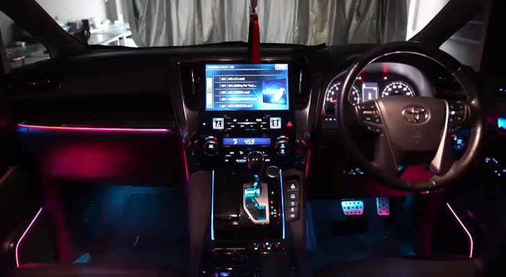 RHD/LHD Right Hand Driver Car Ambient Symphony Light Interior Suitable for Toyota Alphard/Vellfire Colorful 25 Lights
