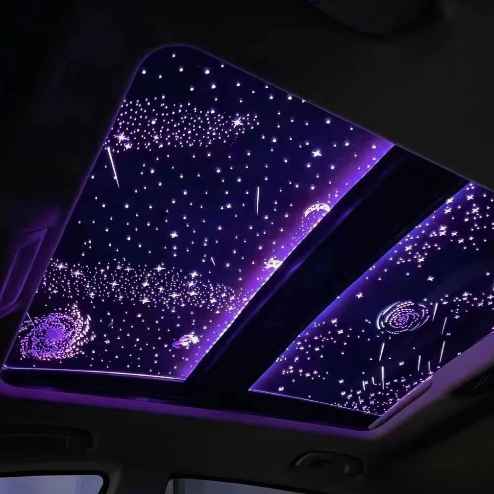 Car Sunroof Starry Sky Film Supports Pattern Customization Ceiling  Star Lamp for Car Roof Suitable for Volkswagen Golf