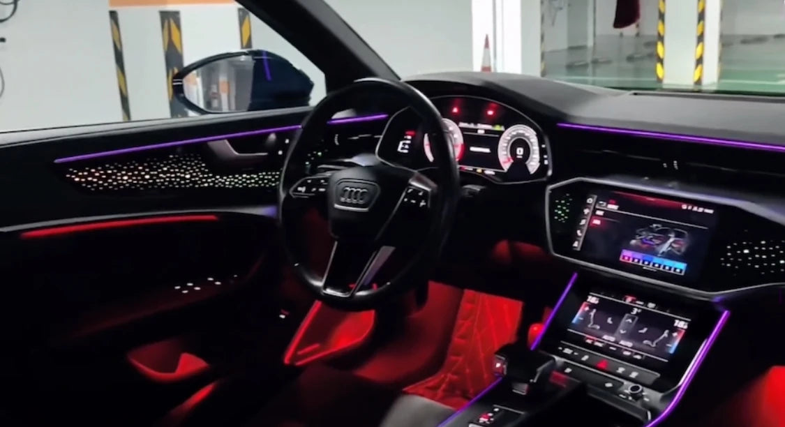 New Car Ambient Light Colorful Starry Sky Style Panel Europe Version Led Kit Suitable for Audi A6 C8 RS6 2019-2025 S6 2019-2024