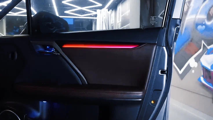 Original 1:1 Mold Ambient Lighting Suitable for Lexus RX 15 -22 Dynamic Flow Light 21 LED Lamps Auto Flashing Interior Lighting