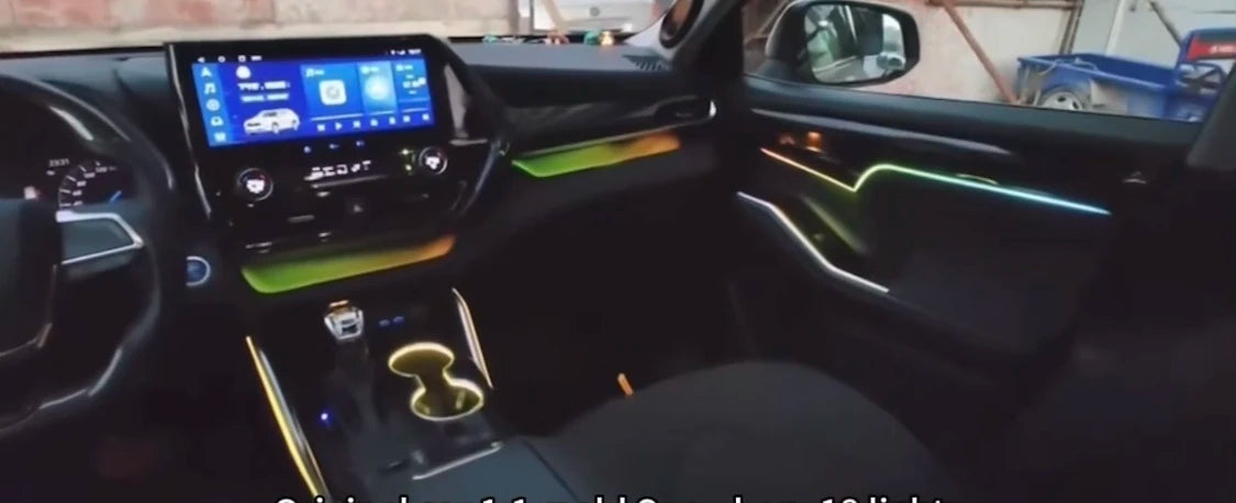 Upgrade Car Ambient Symphony Light Interior Atmosphere Lampfor Toyota Highlander 2022-2024 Original Car High-End Version