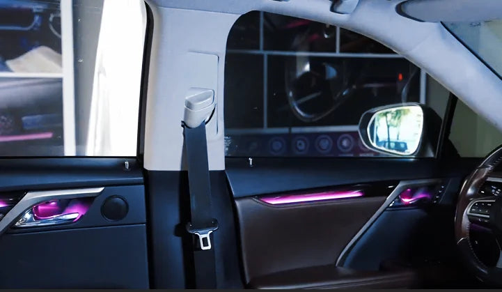 Original 1:1 Mold Ambient Lighting Suitable for Lexus RX 15 -22 Dynamic Flow Light 21 LED Lamps Auto Flashing Interior Lighting