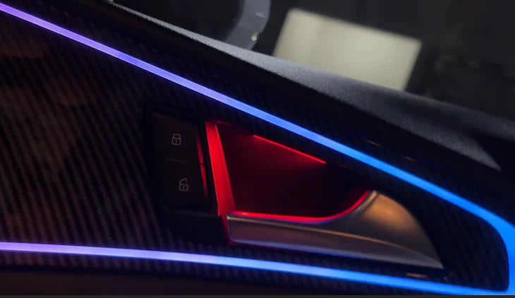 High Quality Interior Lighting Suitable for Audi A6 C7 2012-2018 Carbon Fiber Trim Panel Symphony Decorative Ambient Light Kit