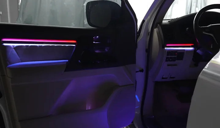 High Quality Auto Interior Symphony Ambient Suitable  for Toyota 10-21 Land Cruiser  Dynamic Light and Shadow 26 Lights Colorful