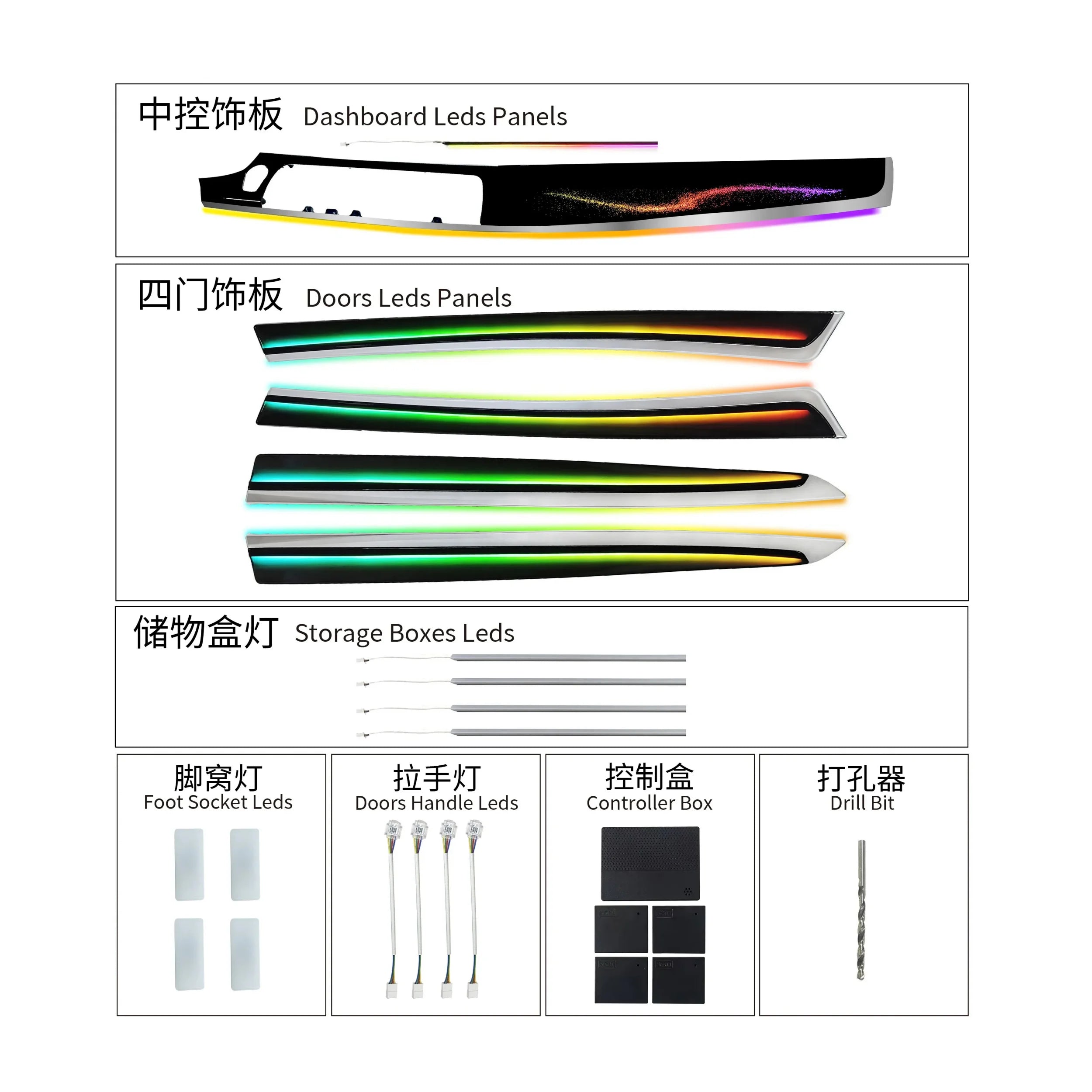 New LHD RHD Suitable for BMW 5 Series F10 F18 2011-2017 Special Atmosphere Light Original Interior Upgrade Ambient Light