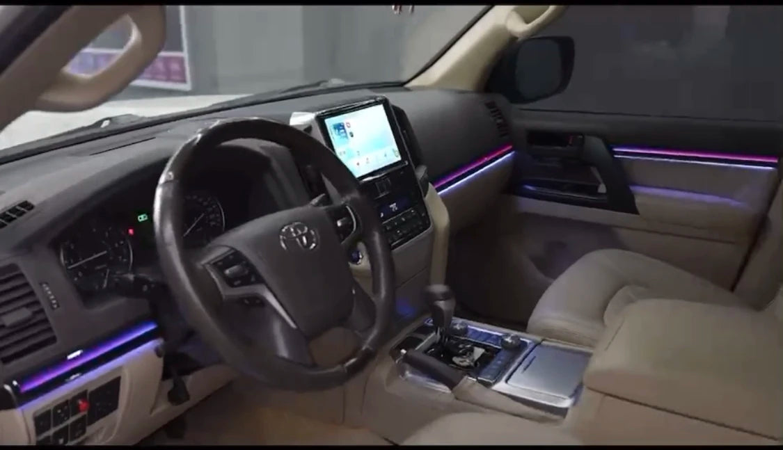 New Car Ambient Light Symphony LED Interior Memory Seat Buttons Suitable for Toyota Land Cruiser Landcruiser LC200 2010-2021