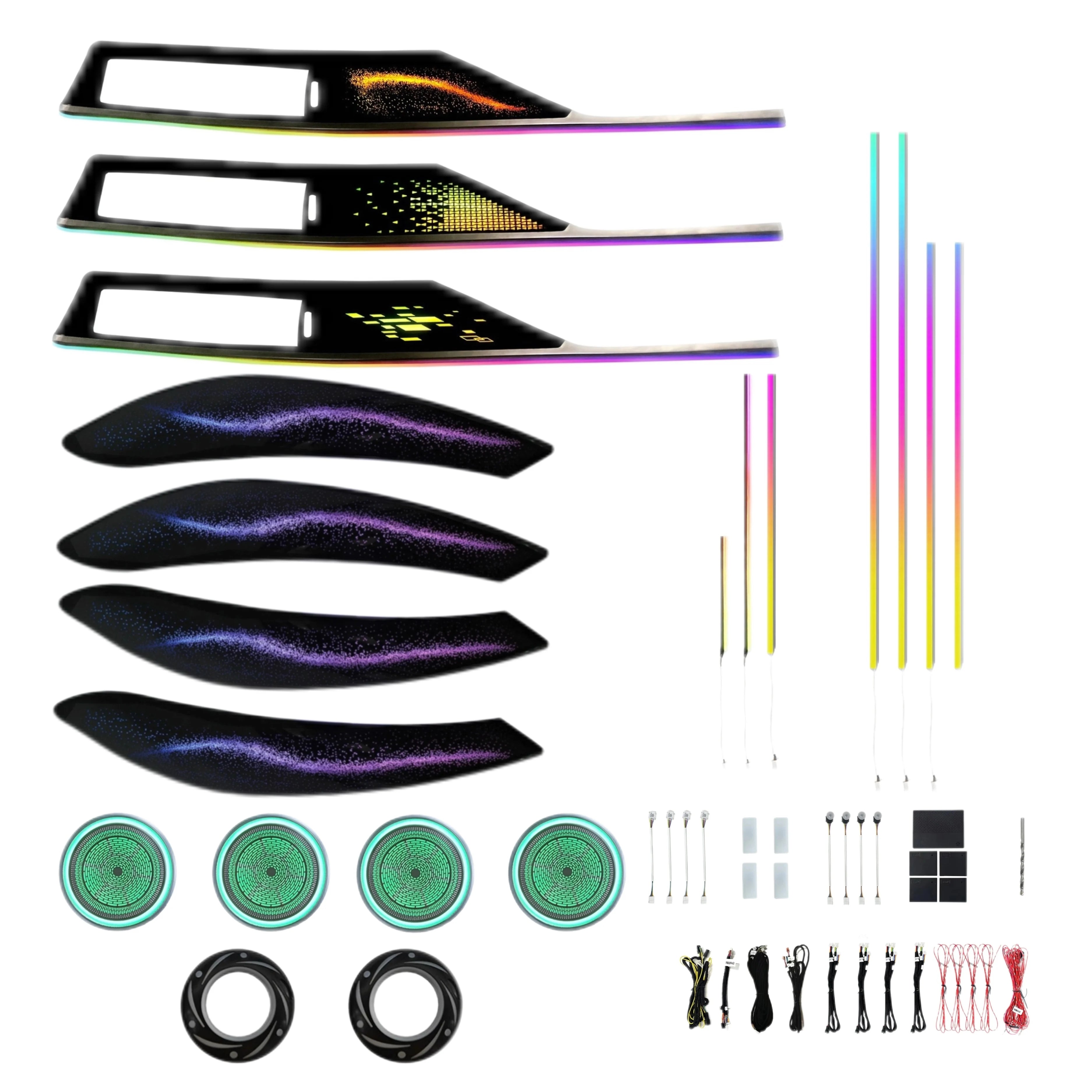 Car Ambient LED Symphony Speaker Cover Door Armrest Light Suitable for BMW 3 Series  F30 F34  F35 4 Series F32 F33 F36 2014-2019