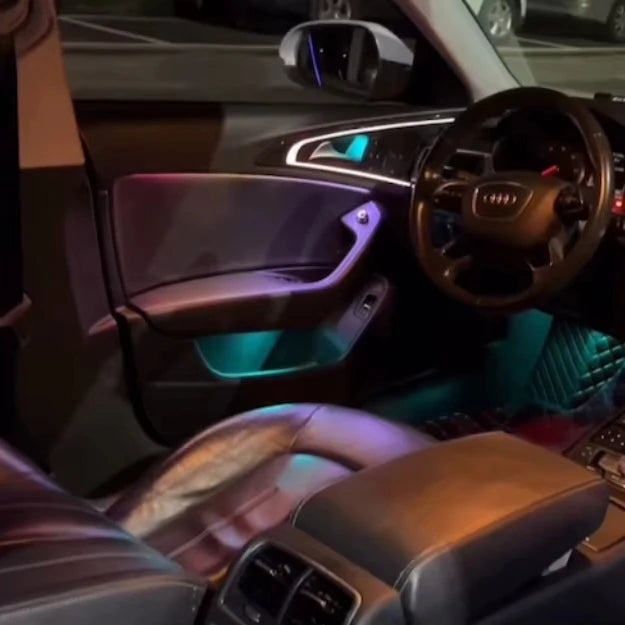 Car Symphony Ambient Light Colorful Style S6 RS6  A6 C7 Europe Short Axis Suitable for Audi A6  C7 2012-2018 S6 RS6 2013-12018