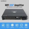 Andream 10-channel HiFi DSP amplifier integrated compatible with optical Ethernet audio box and Android screen with coaxial output