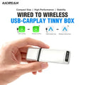 Tiny Wireless CarPlay Android Auto USB-C Adapter 2 in 1 – Aluminum Alloy Mini Box with Voice Control & Stable Connection for BMW Audi Mercedes VW Toyo